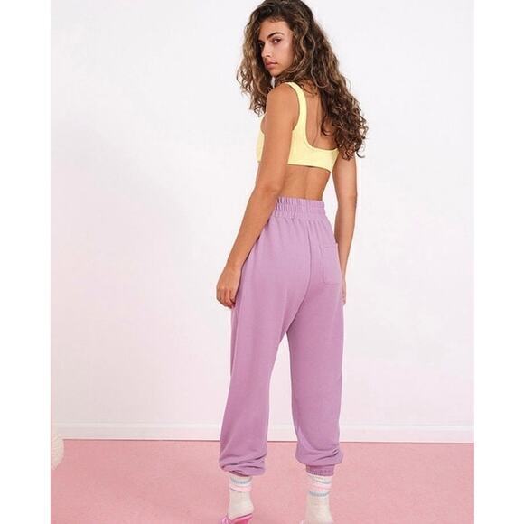 NWT For Love & Lemons Ellie Sweatpants Joggers‎ in Mulberry Large - Picture 2 of 13
